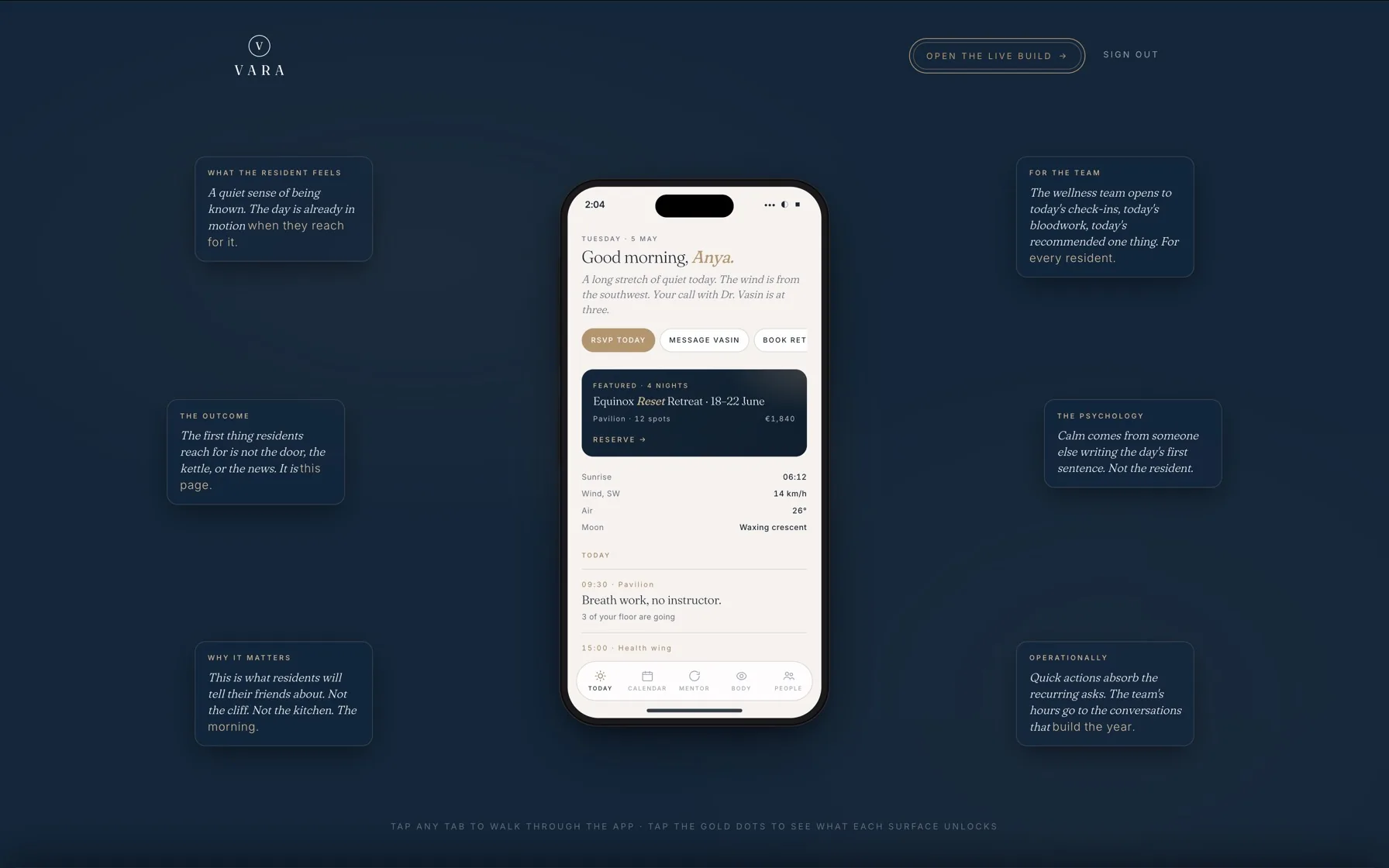 VARA member dashboard